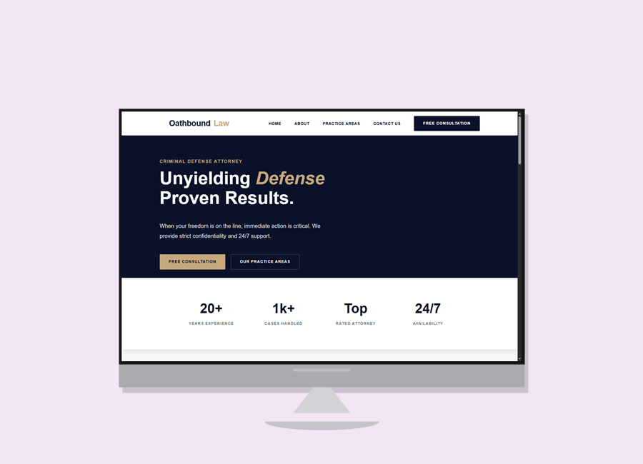 Oathbound Law – Criminal Defense Attorney Website